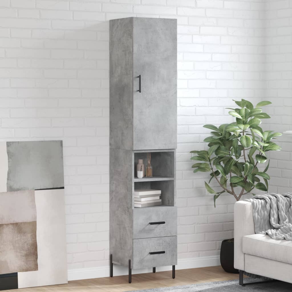 Skříň Highboard 34,5 X 34 X 180 Cm Kompozitní Dřevo