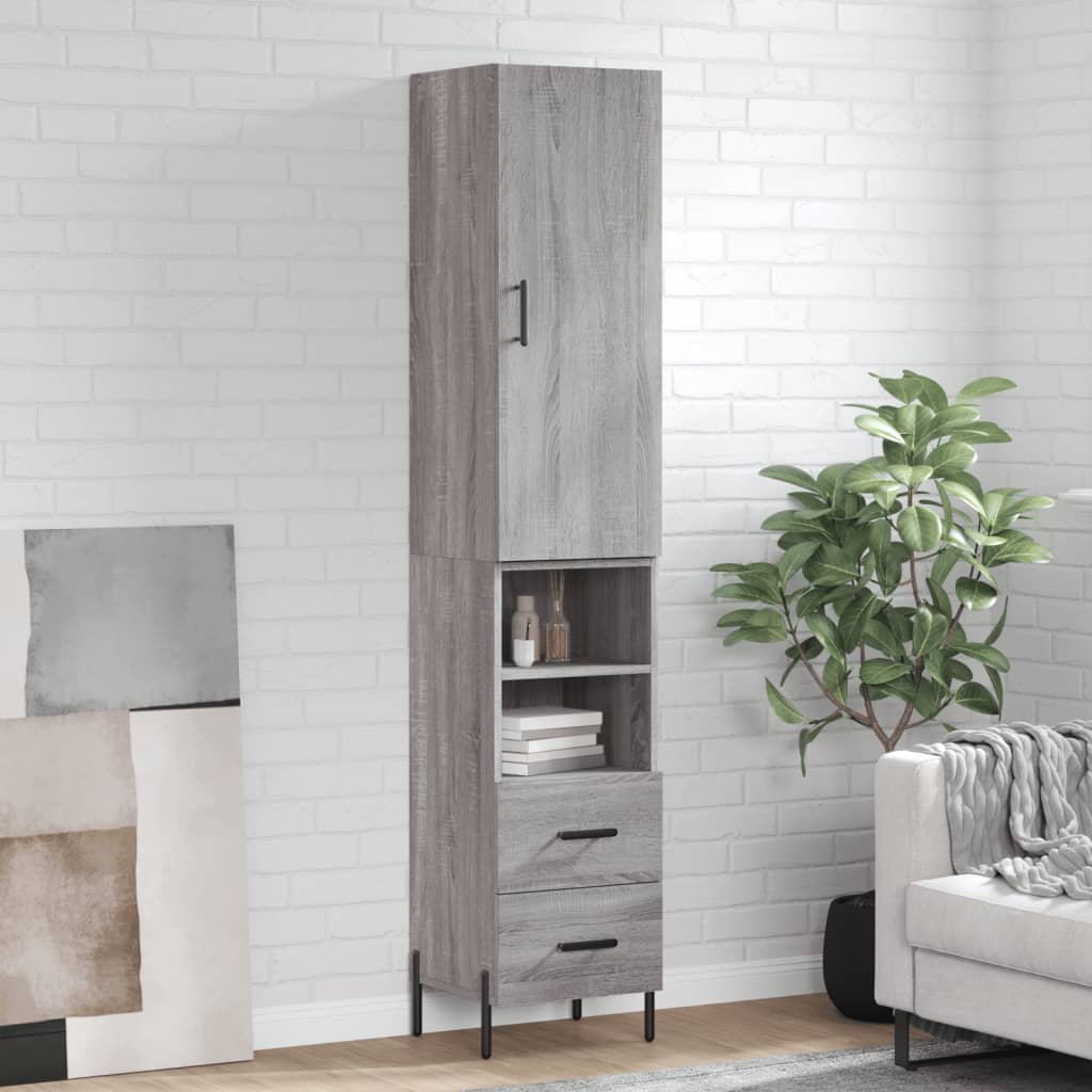 Skříň Highboard 34,5 X 34 X 180 Cm Kompozitní Dřevo