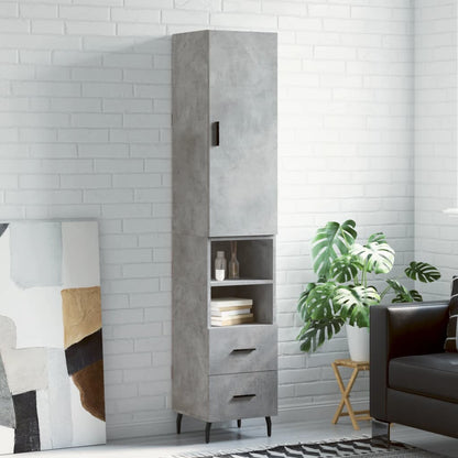 Skříň Highboard 34,5 X 34 X 180 Cm Kompozitní Dřevo