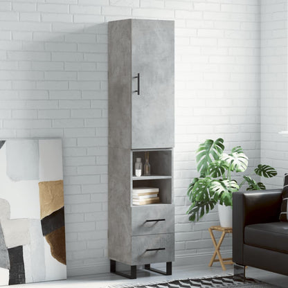 Skříň Highboard 34,5 X 34 X 180 Cm Kompozitní Dřevo