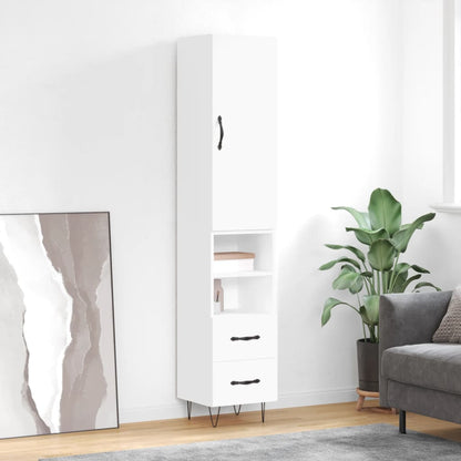 Skříň Highboard 34,5 X 34 X 180 Cm Kompozitní Dřevo