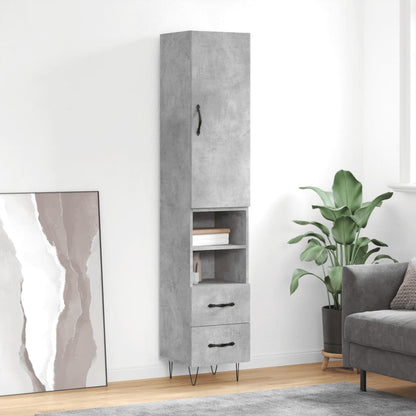 Skříň Highboard 34,5 X 34 X 180 Cm Kompozitní Dřevo