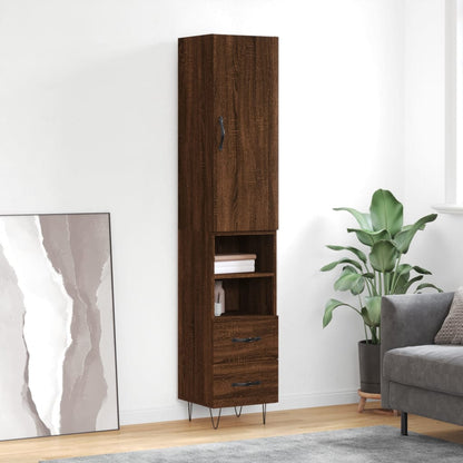Skříň Highboard 34,5 X 34 X 180 Cm Kompozitní Dřevo