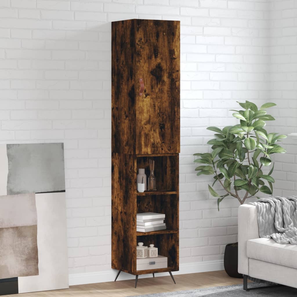Skříň Highboard 34,5 X 34 X 180 Cm Kompozitní Dřevo