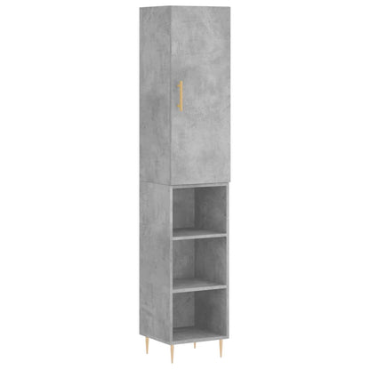 Skříň Highboard Betonově Šedá 34,5X34X180 Cm Kompozitní Dřevo