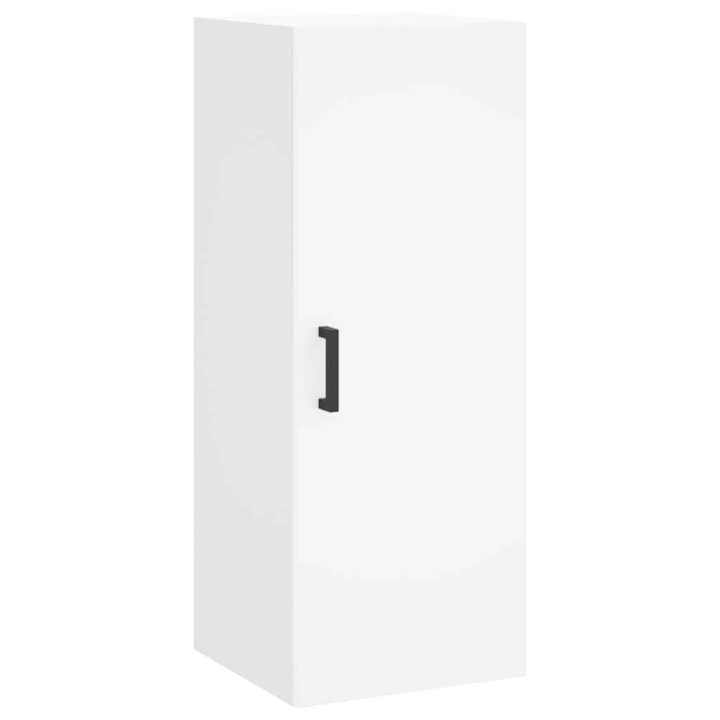 Skříň Highboard Bílá 34,5 X 34 X 180 Cm Kompozitní Dřevo