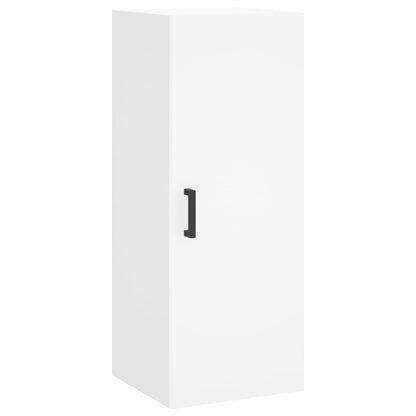 Skříň Highboard Bílá 34,5 X 34 X 180 Cm Kompozitní Dřevo