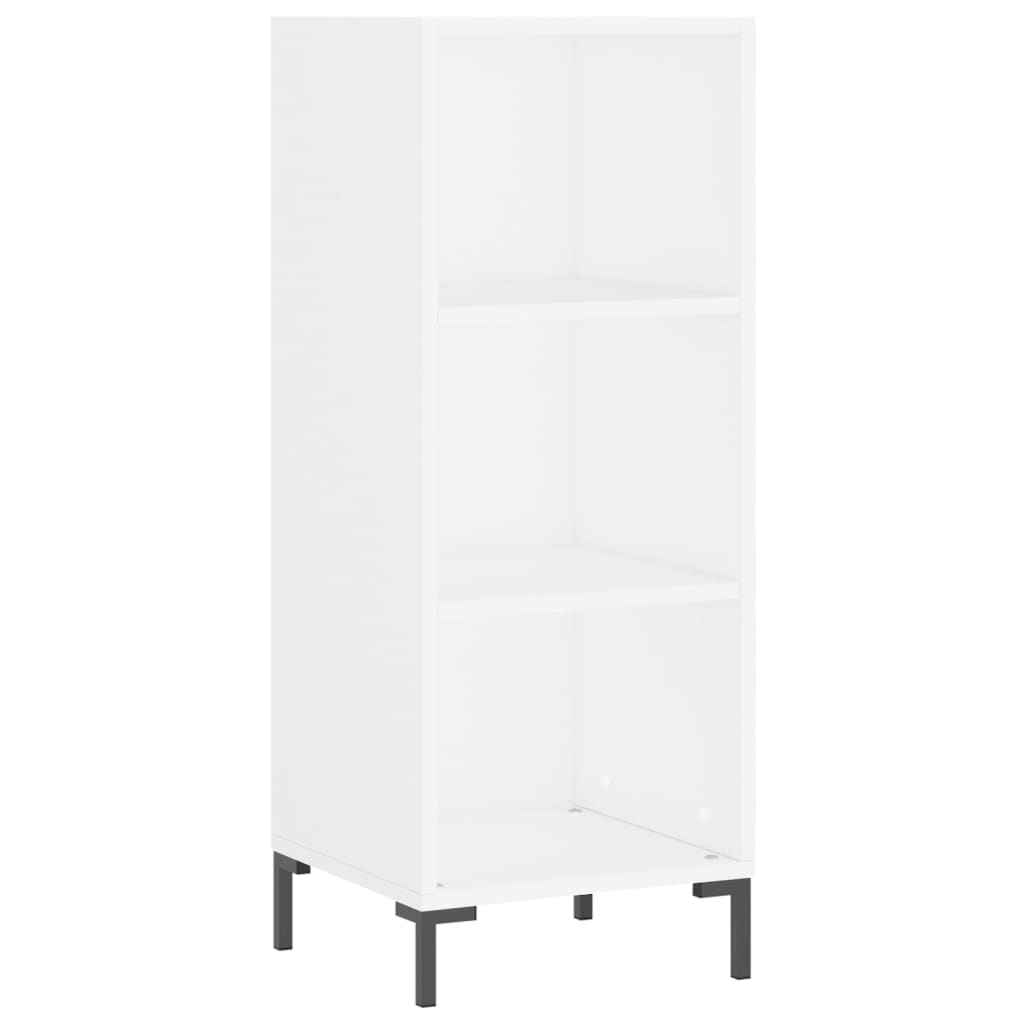 Skříň Highboard Bílá 34,5 X 34 X 180 Cm Kompozitní Dřevo