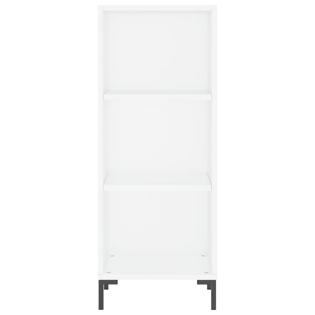 Skříň Highboard Bílá 34,5 X 34 X 180 Cm Kompozitní Dřevo