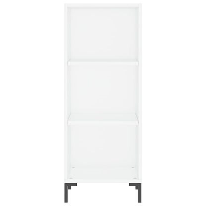 Skříň Highboard Bílá 34,5 X 34 X 180 Cm Kompozitní Dřevo
