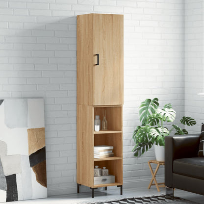 Skříň Highboard 34,5 X 34 X 180 Cm Kompozitní Dřevo