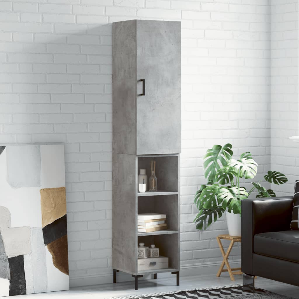 Skříň Highboard 34,5 X 34 X 180 Cm Kompozitní Dřevo