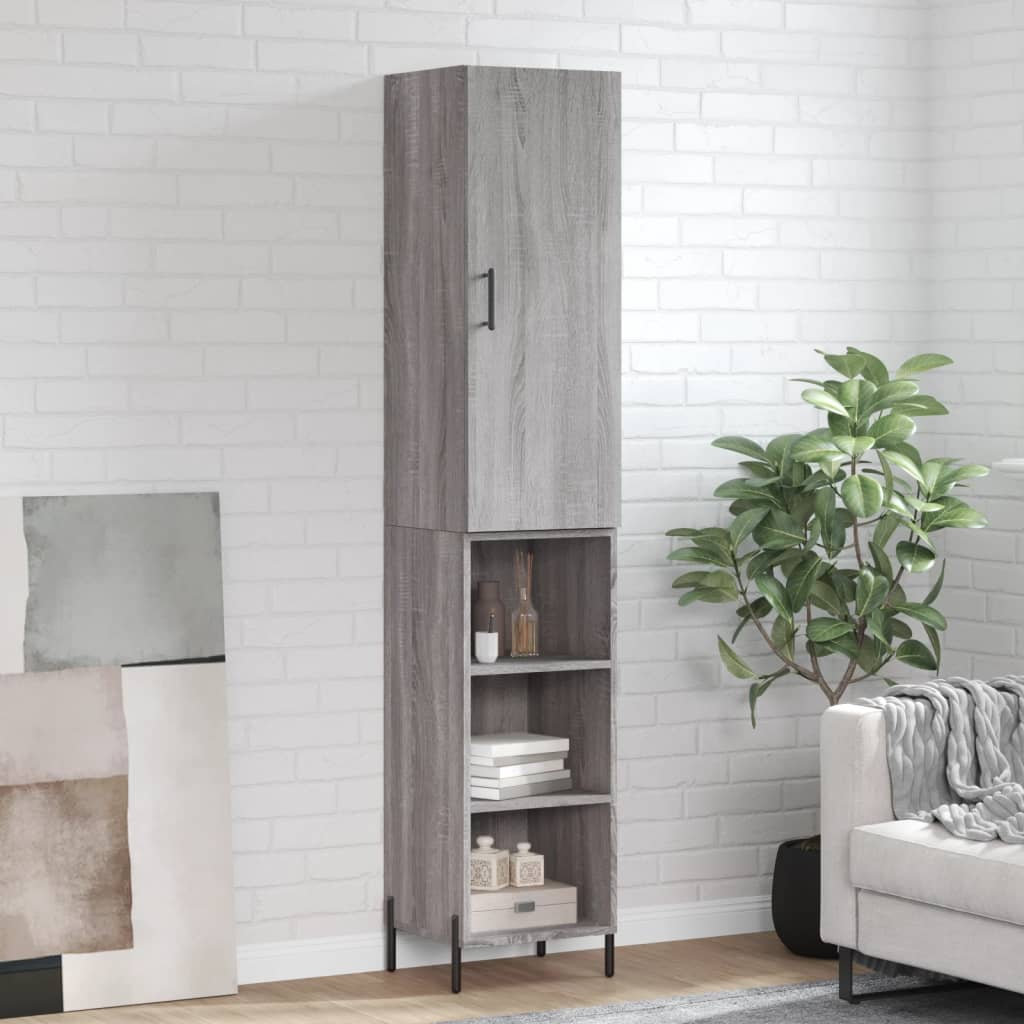 Skříň Highboard 34,5 X 34 X 180 Cm Kompozitní Dřevo
