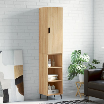 Skříň Highboard 34,5 X 34 X 180 Cm Kompozitní Dřevo