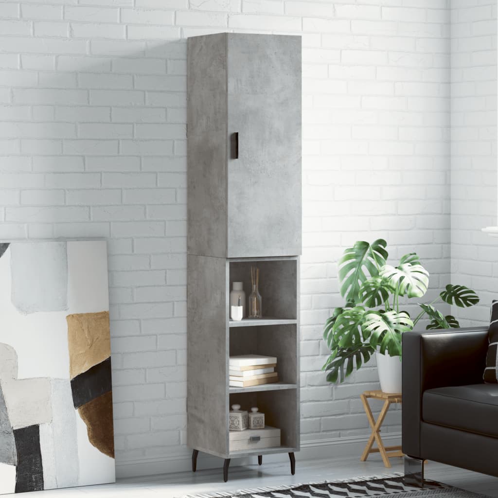 Skříň Highboard 34,5 X 34 X 180 Cm Kompozitní Dřevo
