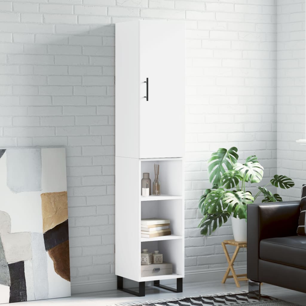 Skříň Highboard 34,5 X 34 X 180 Cm Kompozitní Dřevo