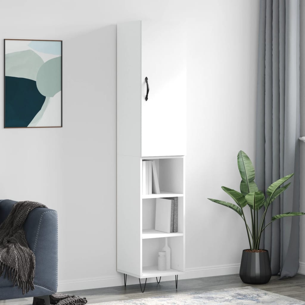 Skříň Highboard 34,5 X 34 X 180 Cm Kompozitní Dřevo