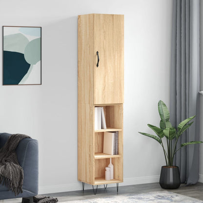 Skříň Highboard 34,5 X 34 X 180 Cm Kompozitní Dřevo