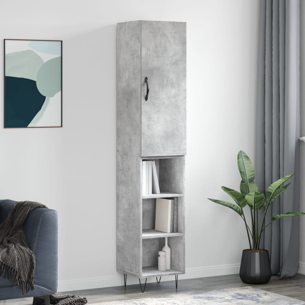 Skříň Highboard 34,5 X 34 X 180 Cm Kompozitní Dřevo