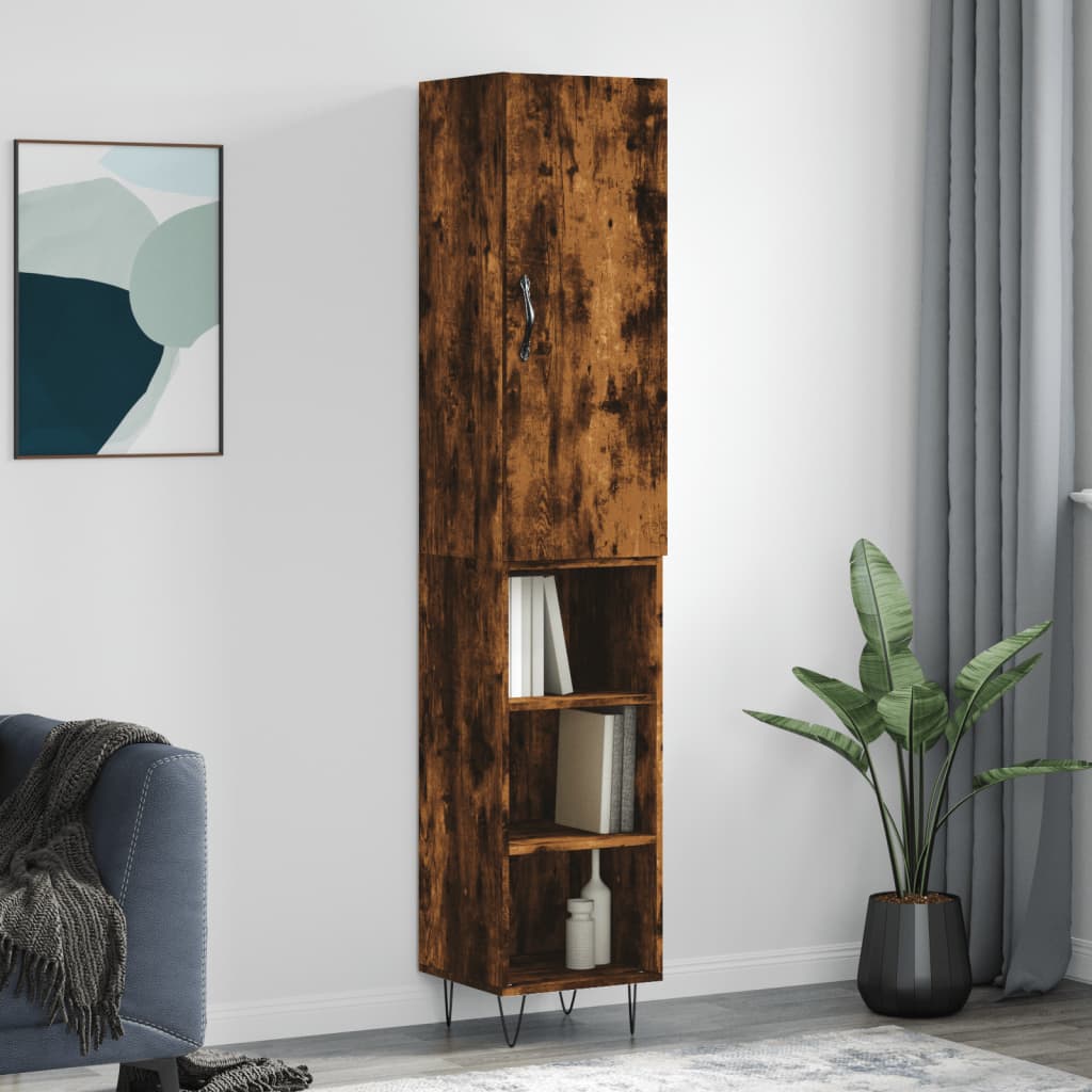 Skříň Highboard 34,5 X 34 X 180 Cm Kompozitní Dřevo