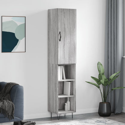 Skříň Highboard 34,5 X 34 X 180 Cm Kompozitní Dřevo