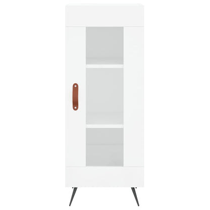 Skříň Highboard Bílá S Vysokým Leskem 34,5X34X180 Cm Kompozit