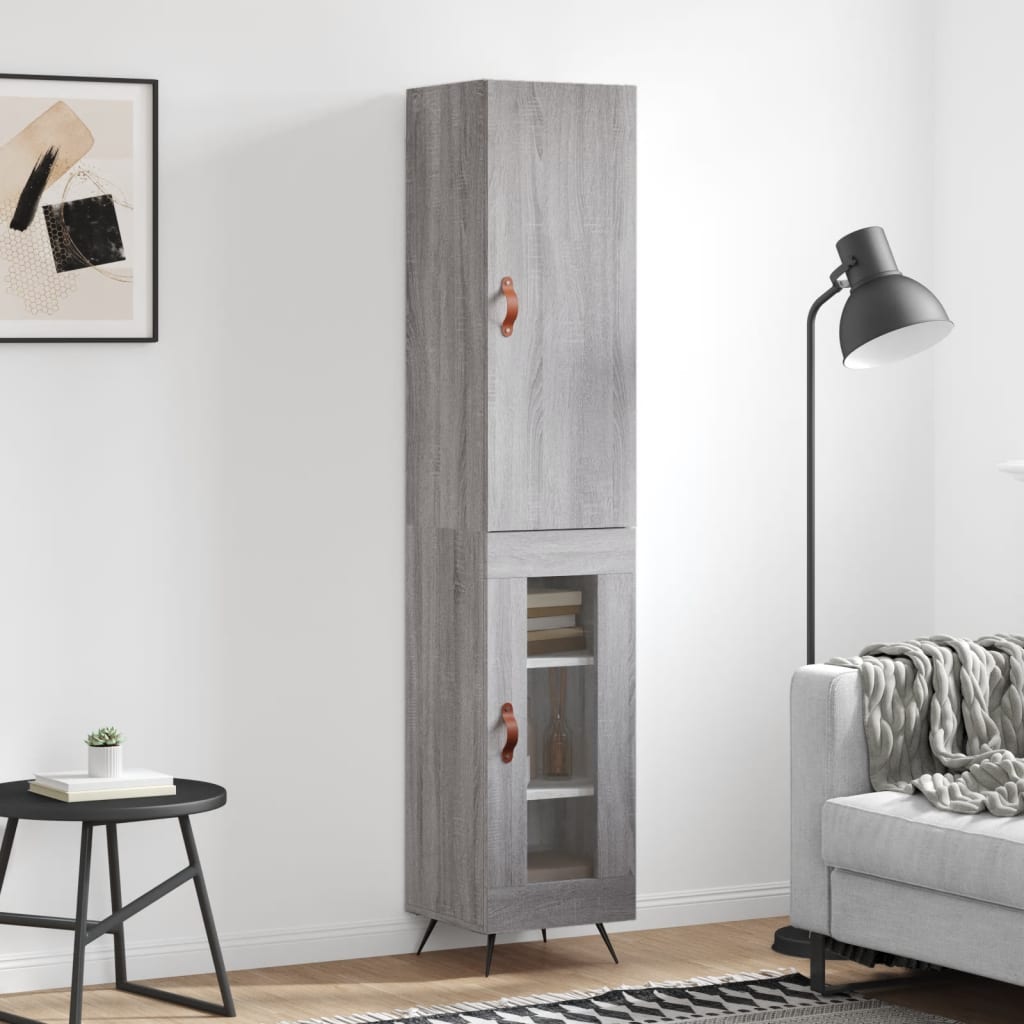 Skříň Highboard 34,5 X 34 X 180 Cm Kompozitní Dřevo