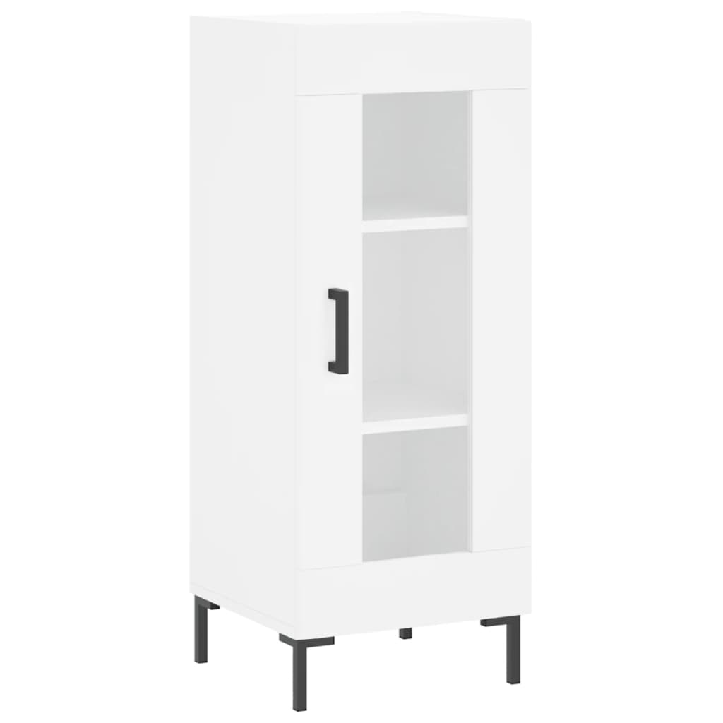Skříň Highboard Bílá 34,5 X 34 X 180 Cm Kompozitní Dřevo