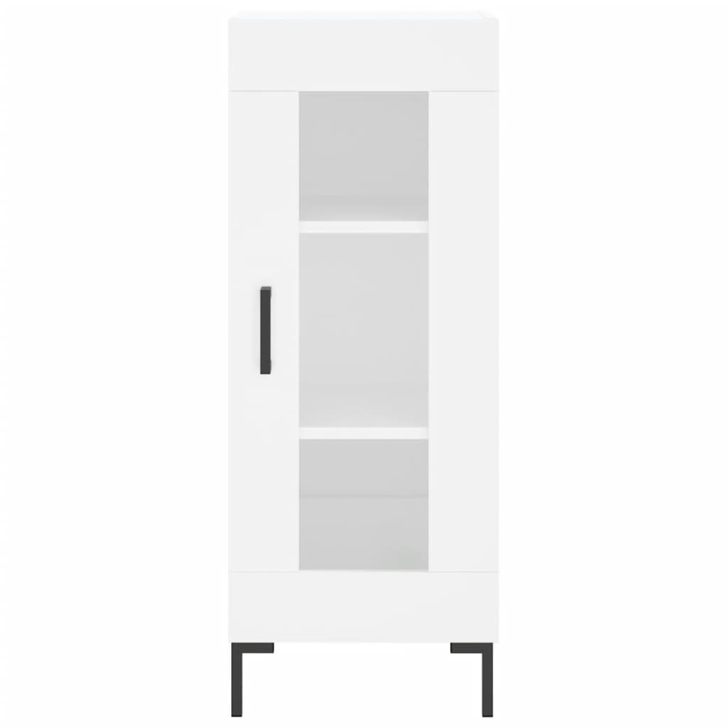 Skříň Highboard Bílá 34,5 X 34 X 180 Cm Kompozitní Dřevo