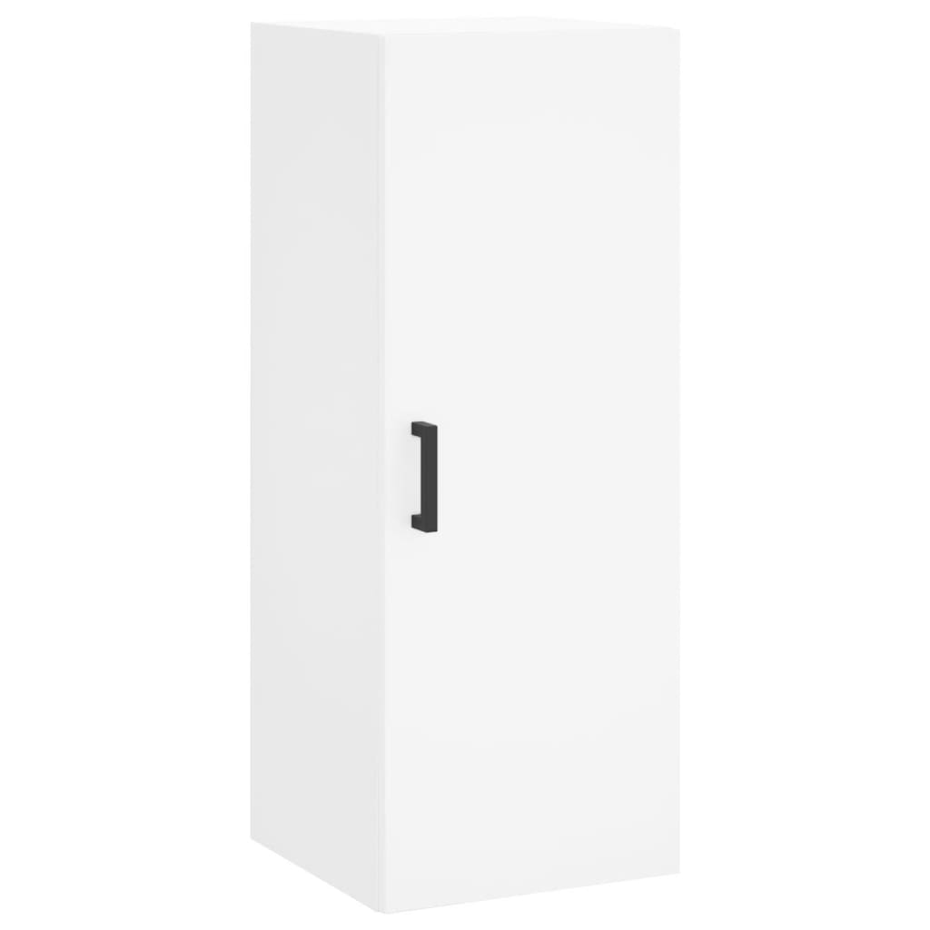 Skříň Highboard Bílá 34,5 X 34 X 180 Cm Kompozitní Dřevo