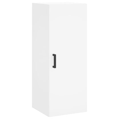 Skříň Highboard Bílá 34,5 X 34 X 180 Cm Kompozitní Dřevo