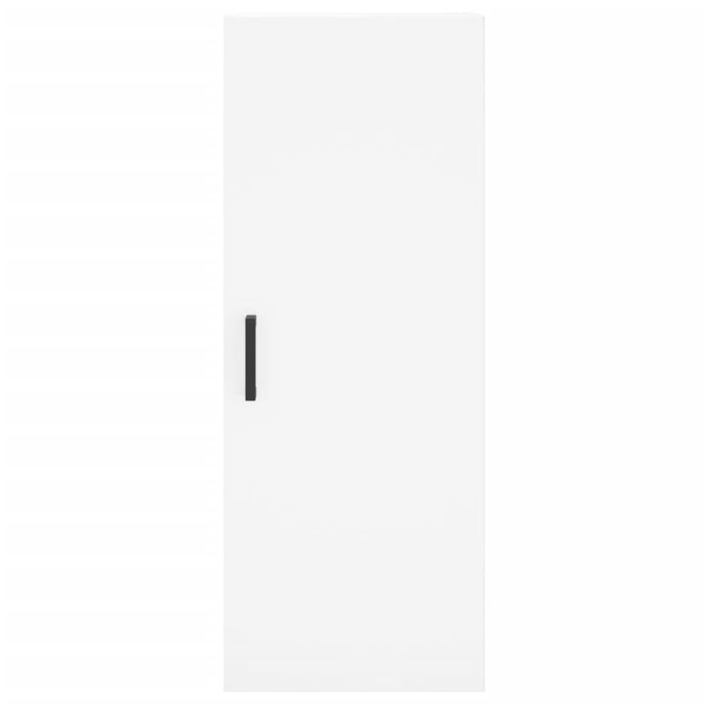 Skříň Highboard Bílá 34,5 X 34 X 180 Cm Kompozitní Dřevo