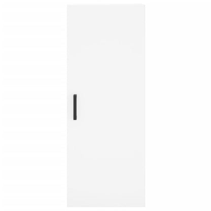 Skříň Highboard Bílá 34,5 X 34 X 180 Cm Kompozitní Dřevo