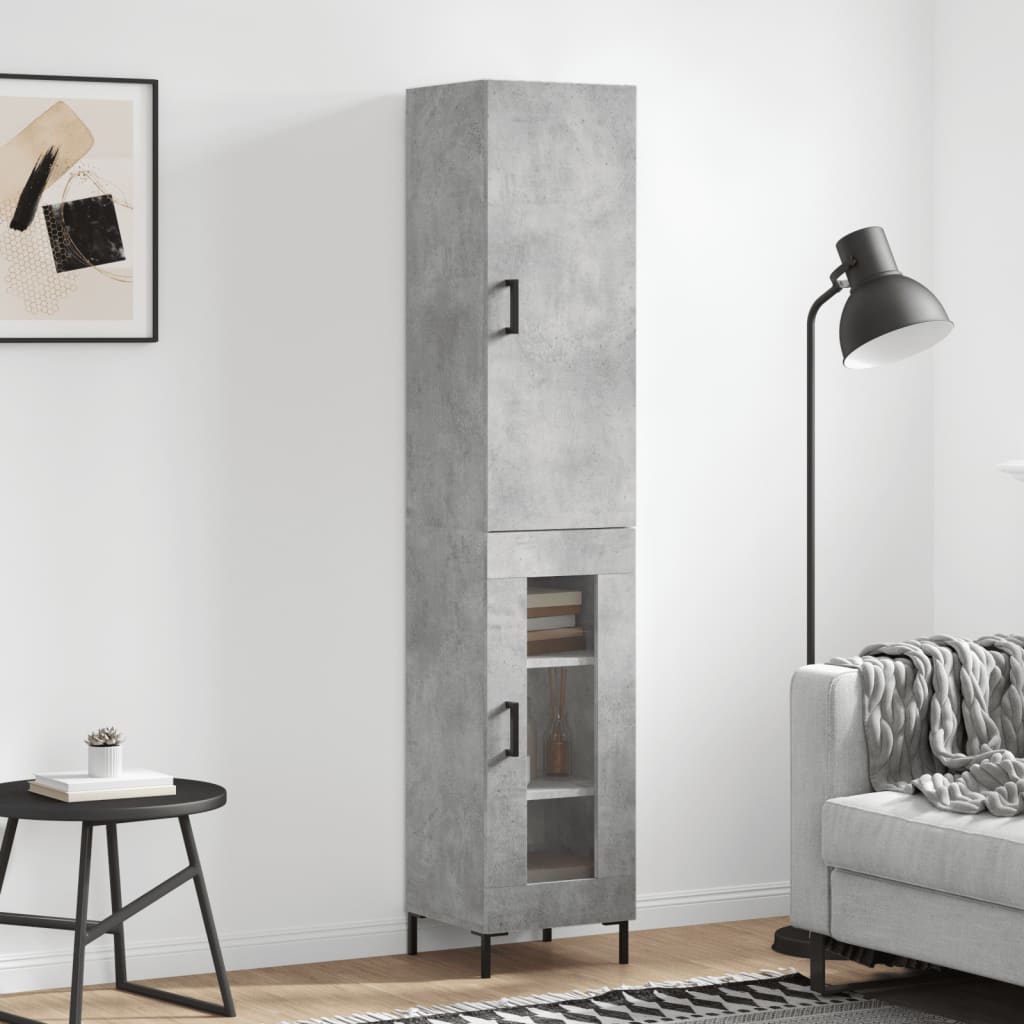 Skříň Highboard 34,5 X 34 X 180 Cm Kompozitní Dřevo