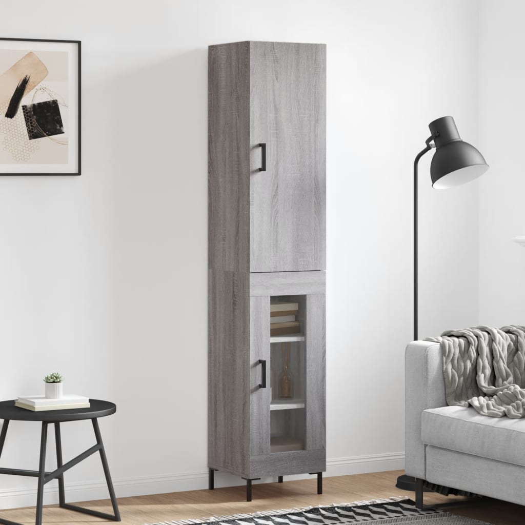 Skříň Highboard 34,5 X 34 X 180 Cm Kompozitní Dřevo