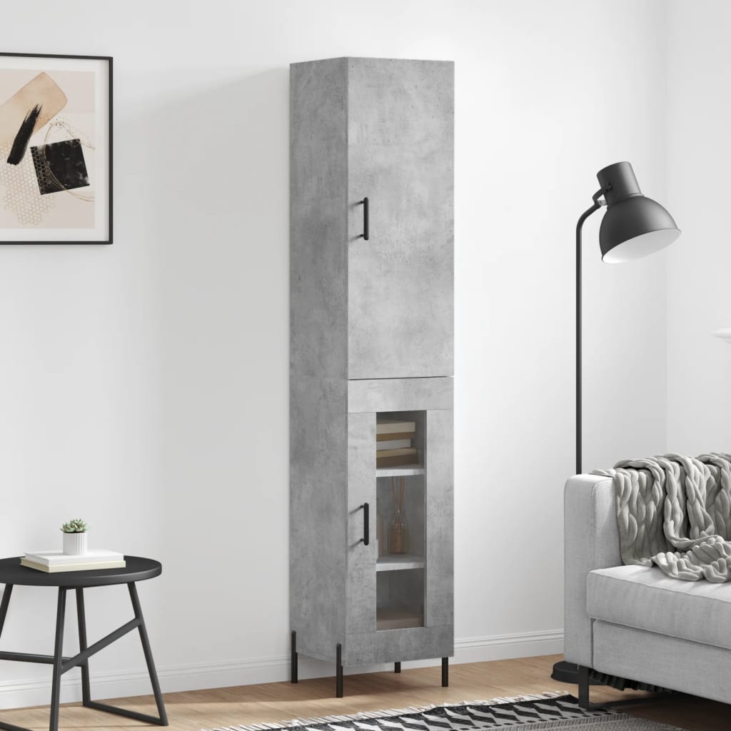 Skříň Highboard 34,5 X 34 X 180 Cm Kompozitní Dřevo