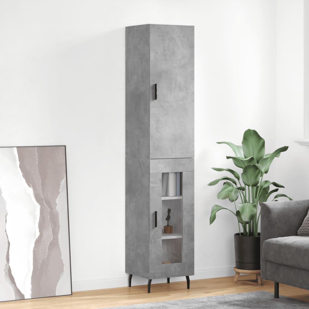 Skříň Highboard 34,5 X 34 X 180 Cm Kompozitní Dřevo