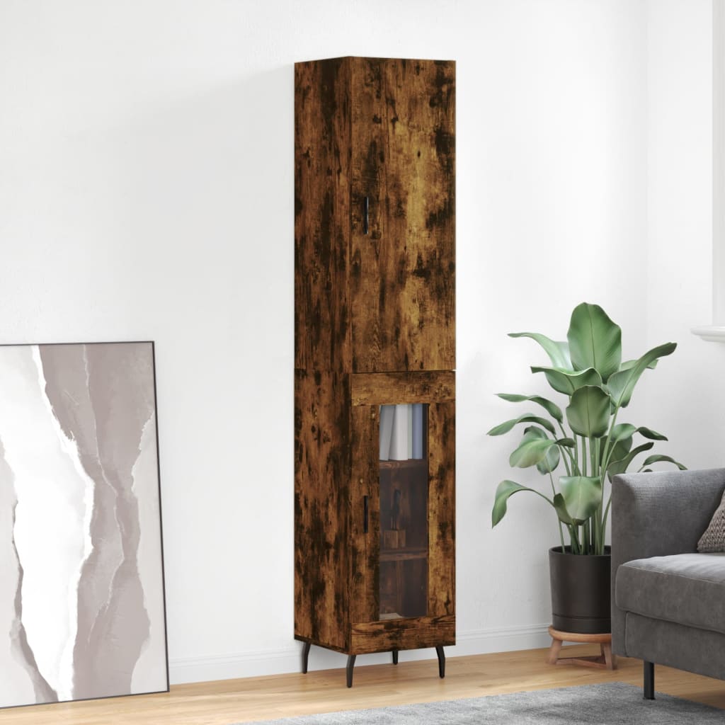Skříň Highboard 34,5 X 34 X 180 Cm Kompozitní Dřevo