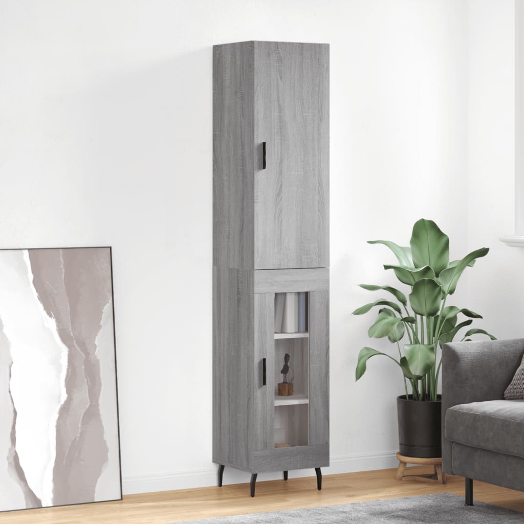 Skříň Highboard 34,5 X 34 X 180 Cm Kompozitní Dřevo