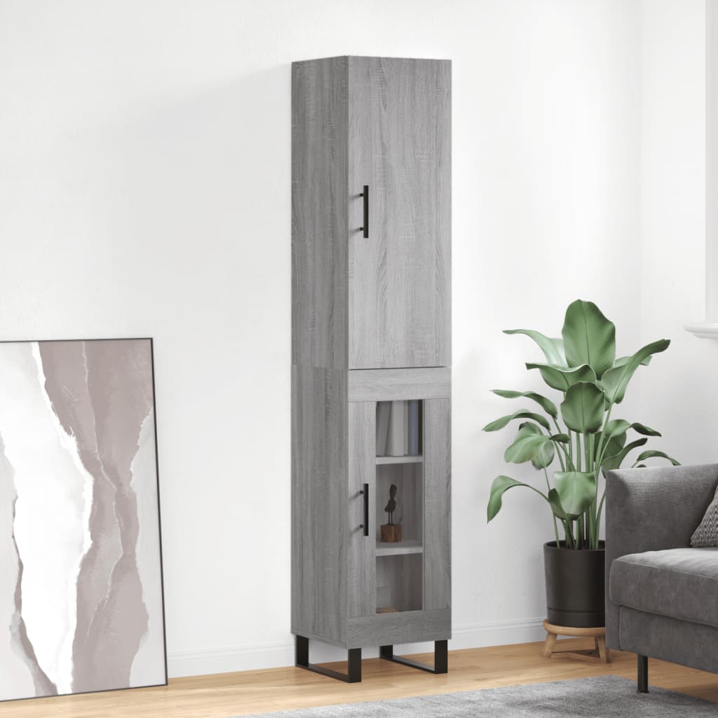 Skříň Highboard 34,5 X 34 X 180 Cm Kompozitní Dřevo