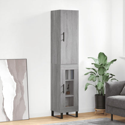 Skříň Highboard 34,5 X 34 X 180 Cm Kompozitní Dřevo