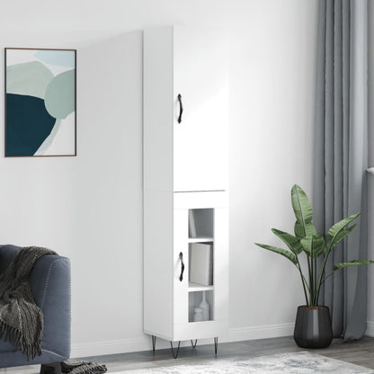 Skříň Highboard 34,5 X 34 X 180 Cm Kompozitní Dřevo