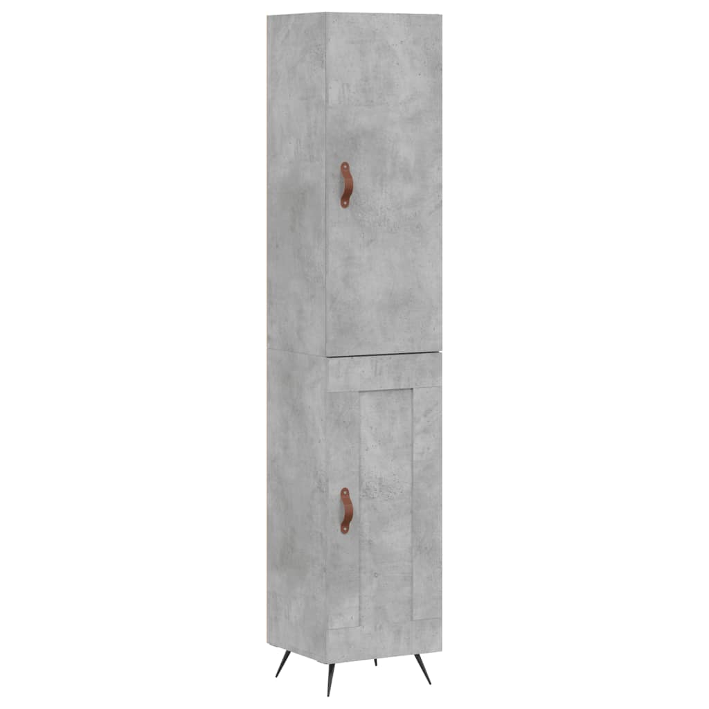 Skříň Highboard Betonově Šedá 34,5X34X180 Cm Kompozitní Dřevo