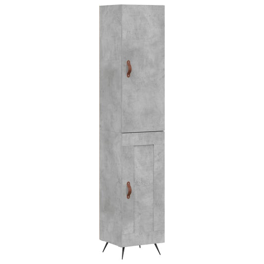 Skříň Highboard Betonově Šedá 34,5X34X180 Cm Kompozitní Dřevo