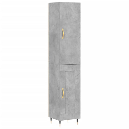 Skříň Highboard Betonově Šedá 34,5X34X180 Cm Kompozitní Dřevo