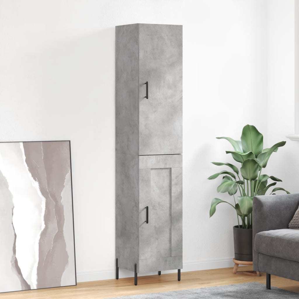 Skříň Highboard 34,5 X 34 X 180 Cm Kompozitní Dřevo