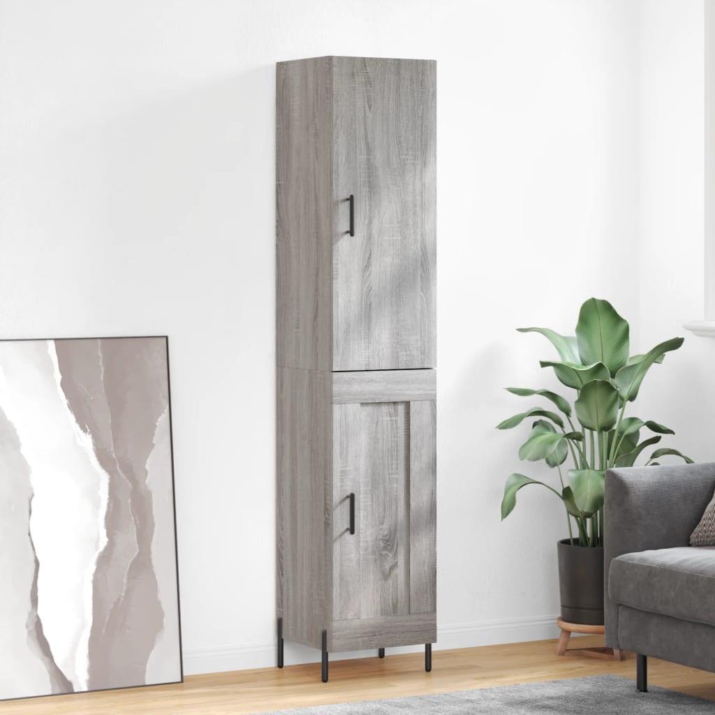 Skříň Highboard 34,5 X 34 X 180 Cm Kompozitní Dřevo