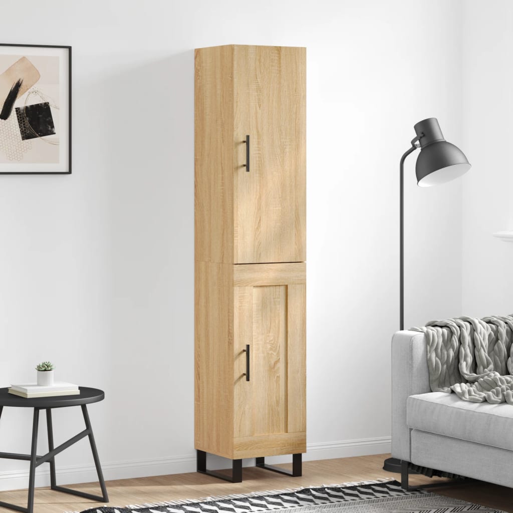 Skříň Highboard 34,5 X 34 X 180 Cm Kompozitní Dřevo