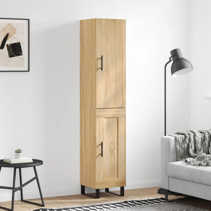 Skříň Highboard 34,5 X 34 X 180 Cm Kompozitní Dřevo