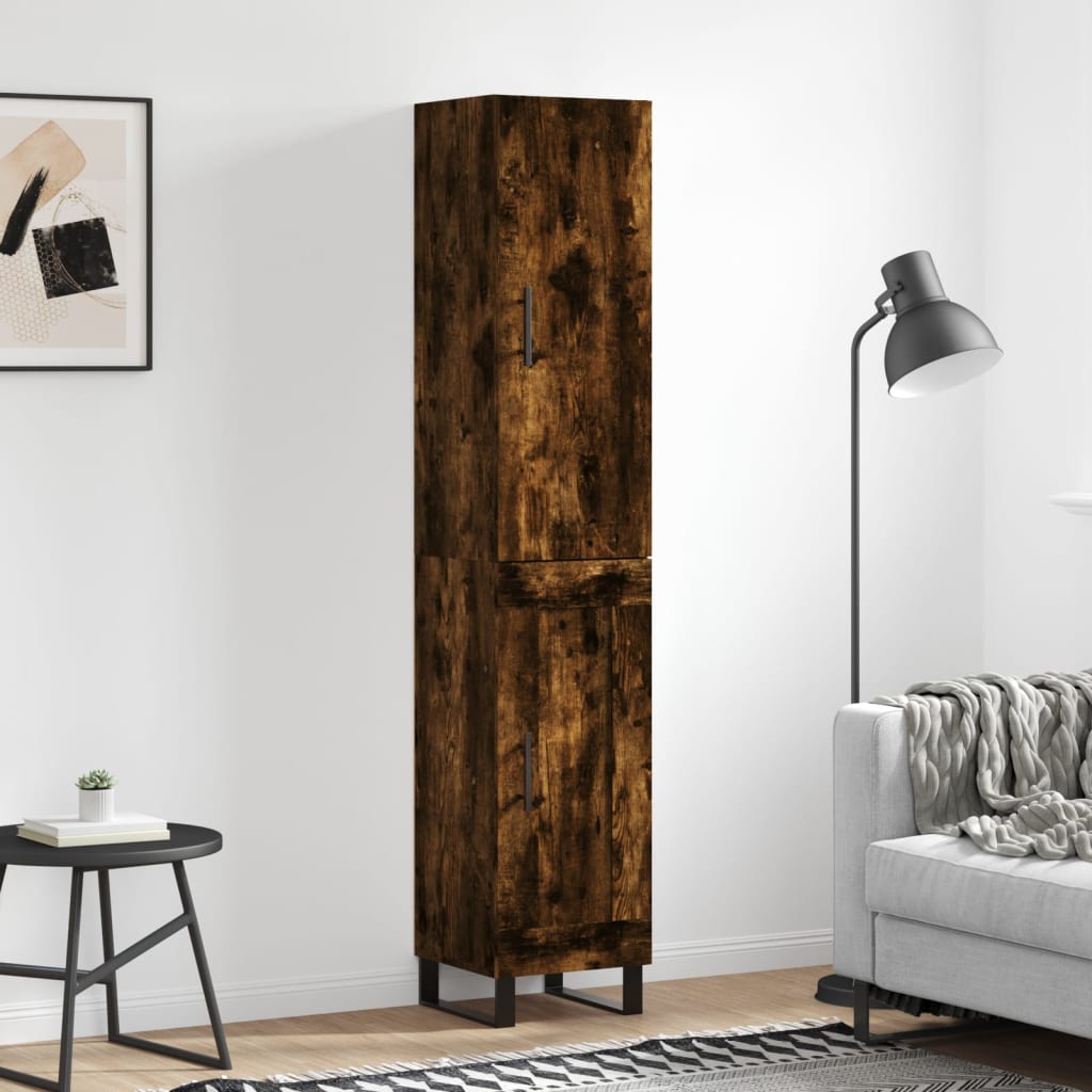 Skříň Highboard 34,5 X 34 X 180 Cm Kompozitní Dřevo